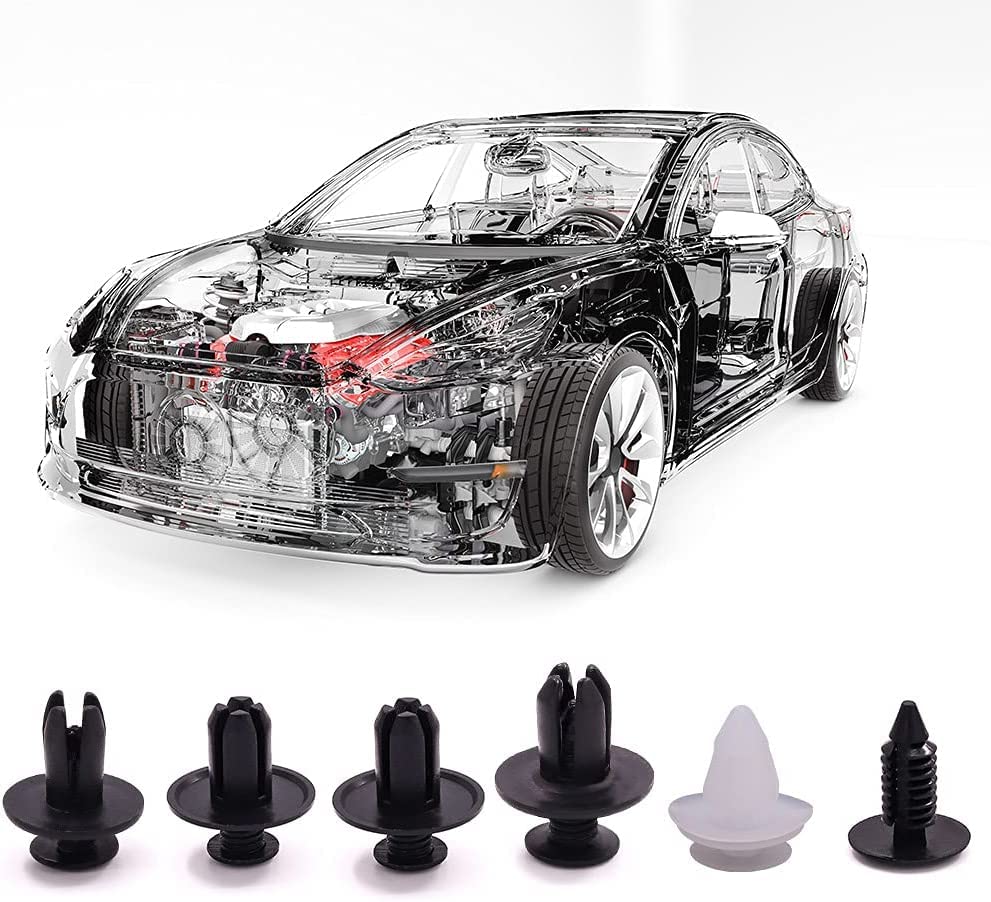TAORAYO Push Rivets, Automotive Rivets, Plastic Rivets, Trim Clips, Push-in Retaining Clips, Bumper Clips, Fender Clips, for Toyota, Nissan, Mits