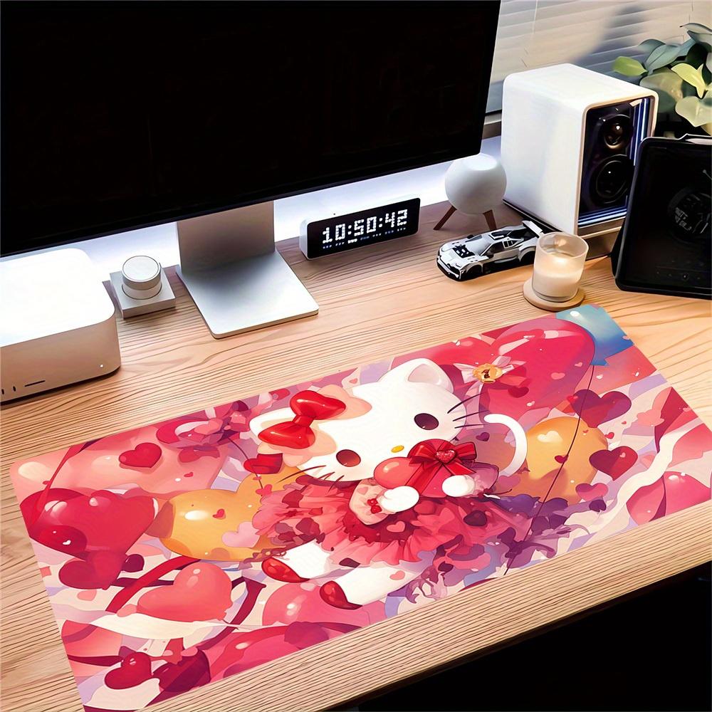 1pc Hello Kitty Hearts Valentine's DayComputer Pad with Vibrant Game Machine Print, Mouse Pads for Desk0515020