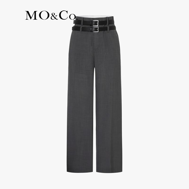 MO&Co. High-Waist Wide-Leg Trousers with Belt