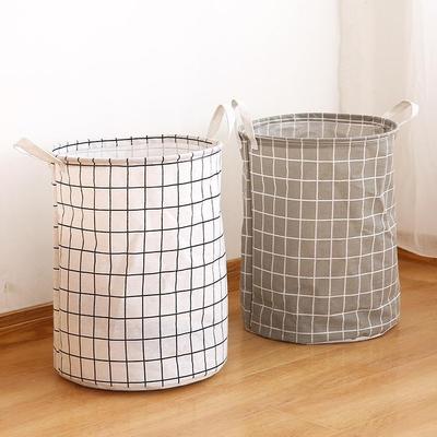 Foldable Cartoon Laundry Basket - Cotton & Linen, Waterproof, Animal Design