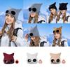 Winter Knit Hat With Earmuffs For Women Outdoor Skiing Windproof Insulated Headgear