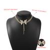 Tooxika Temperament Full Diamond Bow Short Necklace Fashion Trend Sweet Niche Choker Necklace Female