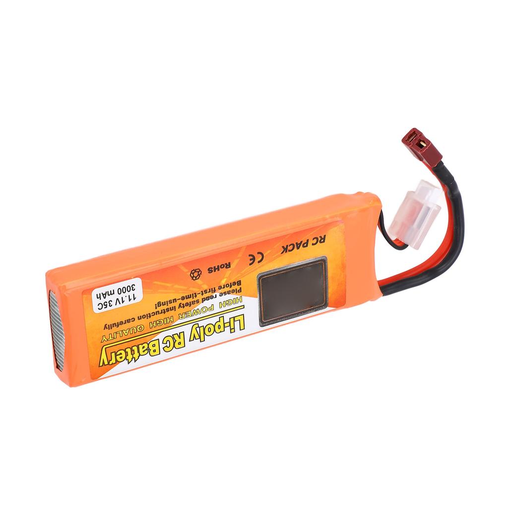 11.1V 3000mAh 35C Lithium Battery Replacement Battery with T Plug for Remote Control Quadcopter
