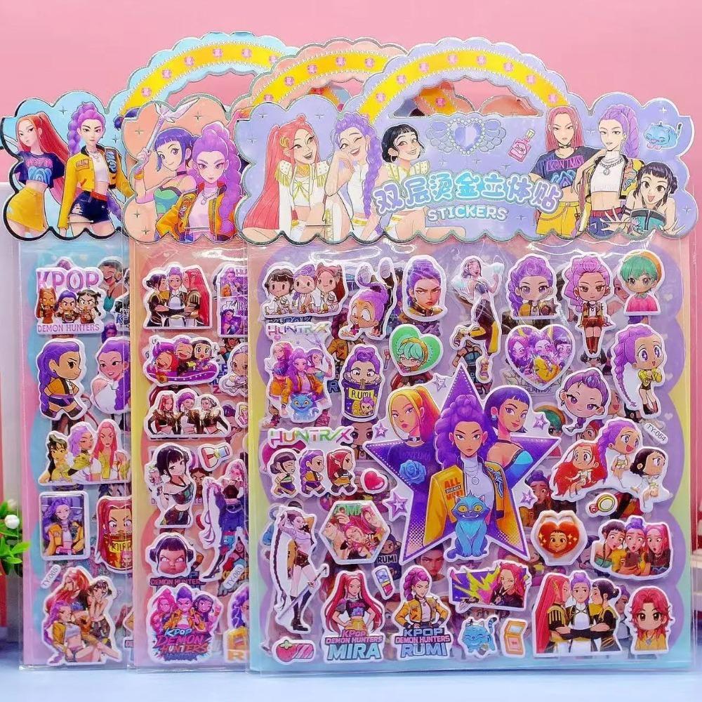 New KPOP Double-Layer 3D Bubble Stickers Stamping Decorative Children's Gifts Christmas Gifts for Boys and Girls CCC