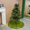 Jultomteförkläde Mjuk Sammet Julgransmatta Sammetsruffsar Sammetsträdskjol 48 Tum Juldekoration