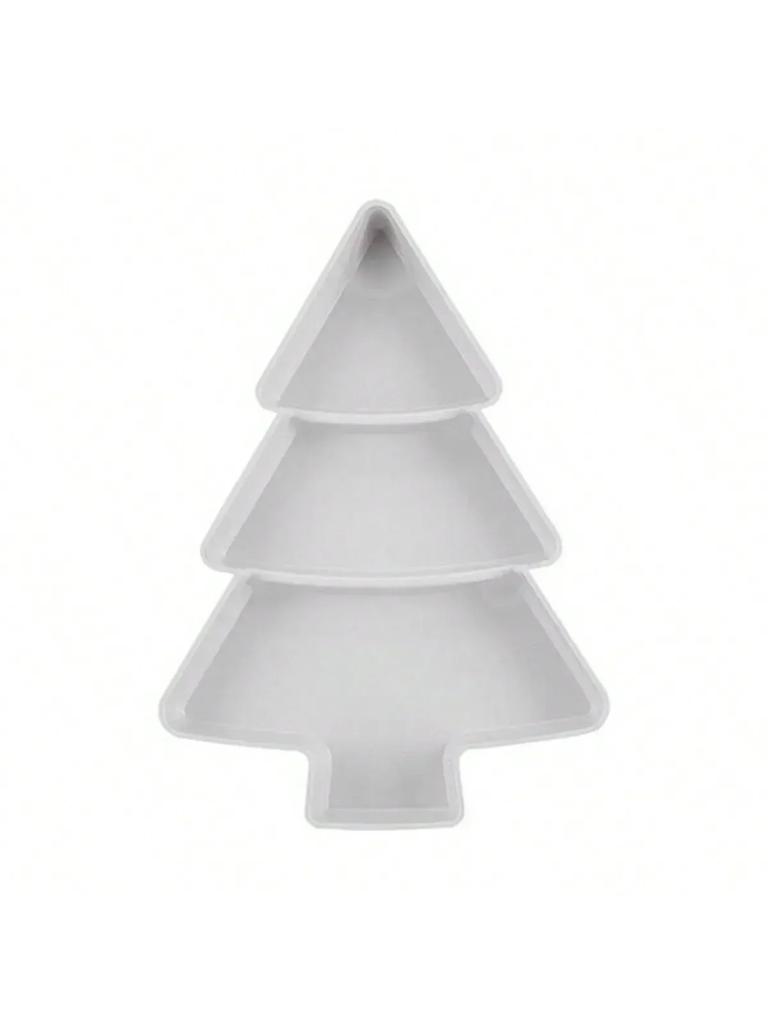 Christmas Creative Christmas Tree Shape Candy Snacks Nuts Dry Fruits Plastic Plate Snack Dishes Bowl Breakfast Tray