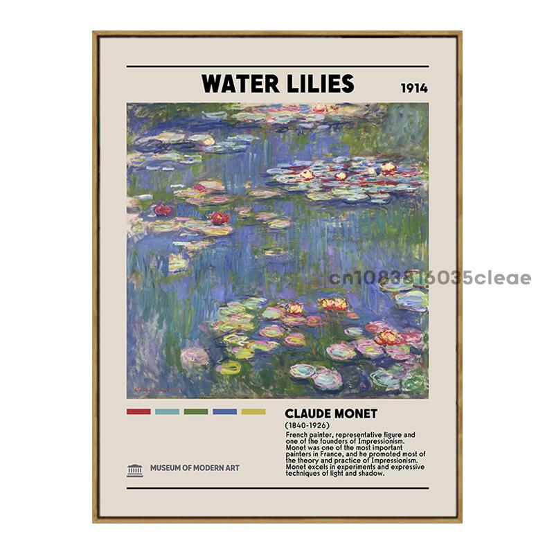 

Классический Клод Моне, французские импрессионисты, выставочный постер, винтажная декоративная картина, настенная живопись на холсте, домашний декор для комнаты 40x60cm No Framed