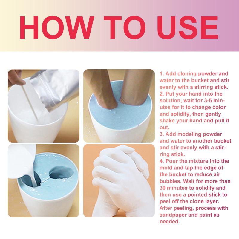Hand Model Casting Kit for Couples DIY Plaster Keepsake Handmade Love Memory for Anniversary and Family Gift