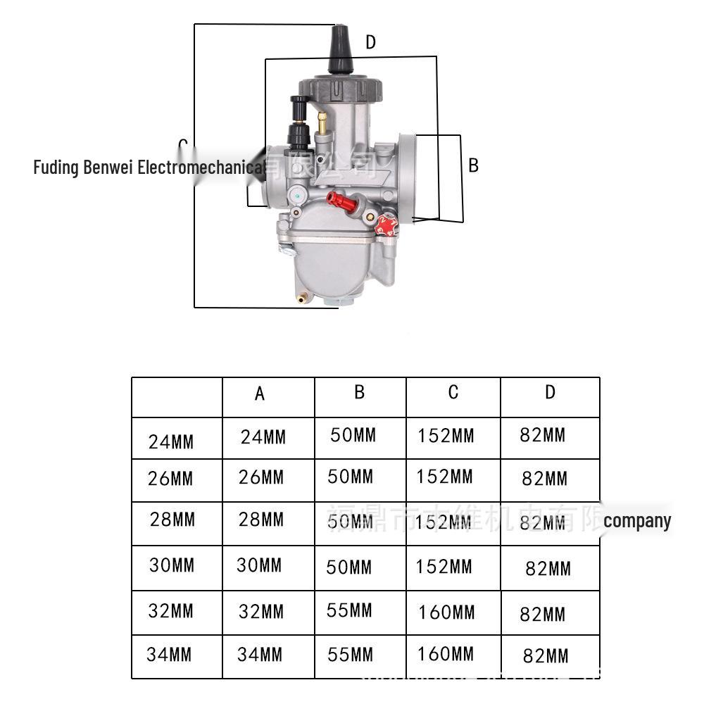 PWK Carburetor 21-34mm for ATV, Beach Buggy, Off-road Motorcycle Modifications