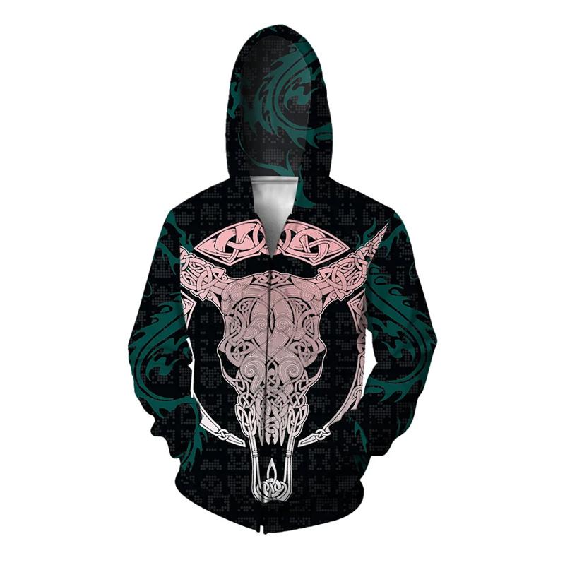 Butterfly Eagle Wolf Hoodie For Men Animal Demon Graphic Sweatshirt Leisure Loose Zipper Pullover Comfortable Hoodies