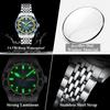 POEDAGAR Luxury Military Man Watch Casual Waterproof Luminous Date Week Men Watch Stainless Steel Quartz Men's Watches Reloj+Box