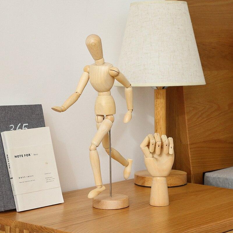 High-joint Man Model Decoration Art Wooden Man Movable Joint Hand Wooden Man Decoration Wooden Joint Man Decoration Home Decor