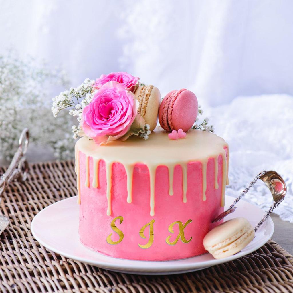 26 Piezas Toppers de Acrílico Dorado con el Alfabeto para Pastel Letras Doradas Espejo A Z Palillos para Decoraciones de Pastel con Nombre Personalizado