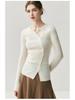 2025 Autumn/Winter Women's Slimming Cashmere Cardigan with Slant Pockets