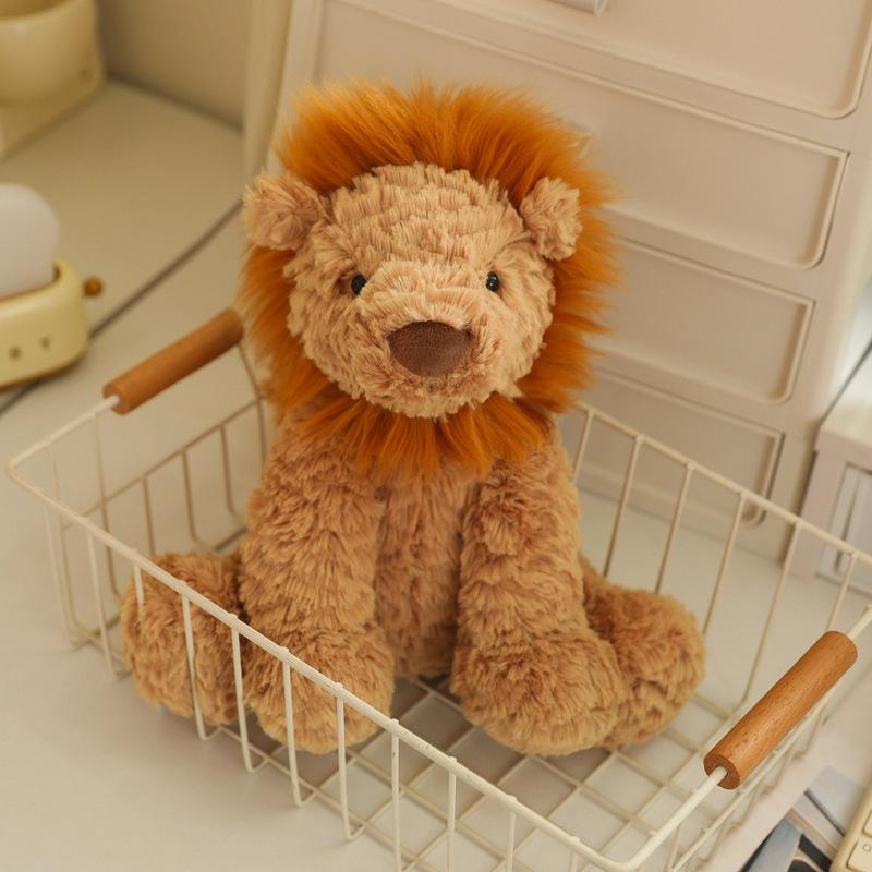 Curly Lion Doll Plush Animal Little Lion Doll Children'S Toy Birthday Gift Doll Soothes Lion