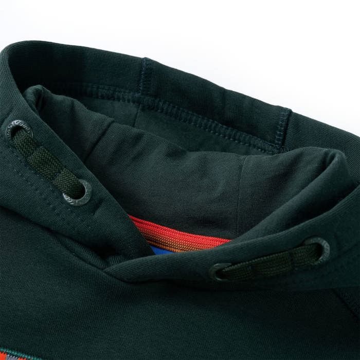 Sweatshirt à capuche pour enfants vert foncé 5 dimensions disponibles
