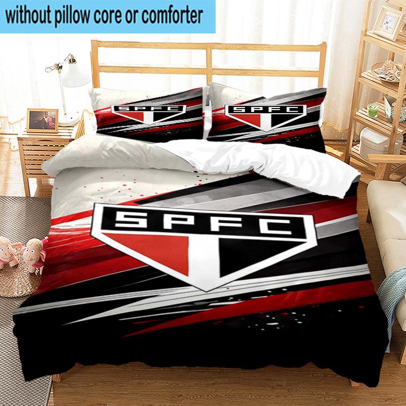 3pcs Spfc Team Crest Design Printed Bedding Set Duvet Cover Closure Includes 1 Duvet Cover & 2 Pillowcases Bedding Sets Home Decor Gifts