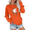 Women's Fashionable, Casual, Comfortable Round-neck, Hooded, Long-sleeved, Halloween-print Warm Sweater