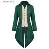 Men Medieval Tuxedo Coat Retro Steampunk Party Renaissance Costume Victorian Tailcoat Stage Halloween Event Long Jackets