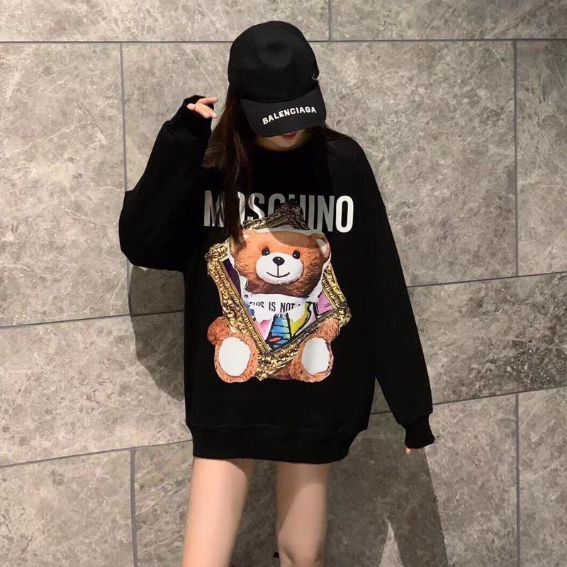 Women's American Cartoon Oversized Sweatshirt - Autumn Winter 2024 Korean Style, High-End, Round Neck.