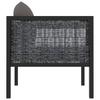 Corner Sofa Unit with Right Armrest Poly Rattan Anthracite