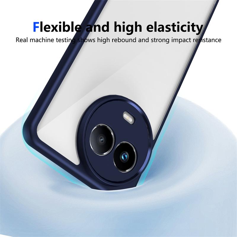 Realme 11 5G RMX3780 Case Plating Silicone Bumper Shockproof Clear Back Cover Hard Matte Phone Case for Realme 11 5G RMX3780