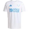 Messi FW24 Buchstabenmuster Bequem Weich Vielseitig Pullover Kurzarm T-Shirt Herren Oberteile Weiß JJ1418