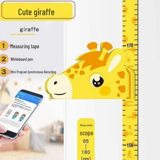 3D Children's Height Measurement Wall Sticker – Removable, Non-Damaging, Precise Ruler