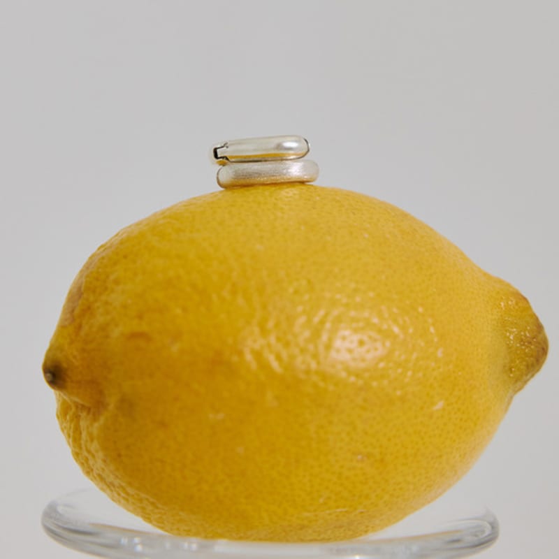 COLLECT SYNERGY round square hoop earrings