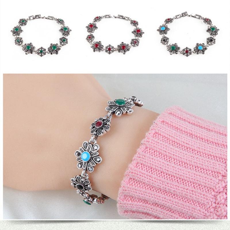 Brățară Femei Fulg de Nea Colorat, Bijuterie Exquisită Retro Versatilă Cadou