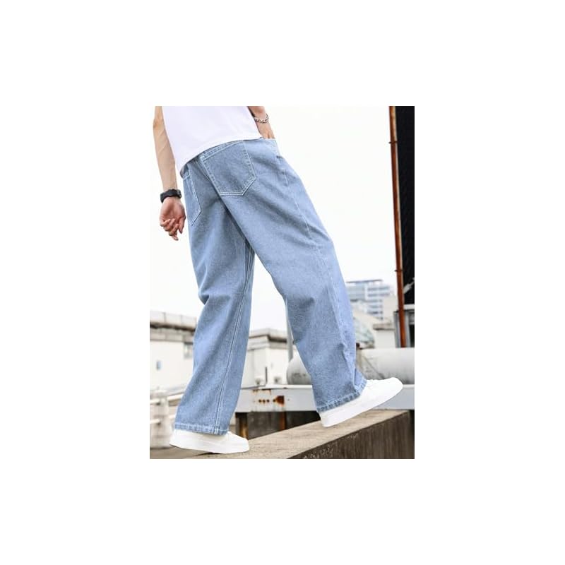 Kotty Men' Solid Zero Gravity Baggy Storm Breaker Shadow Jeans( , )