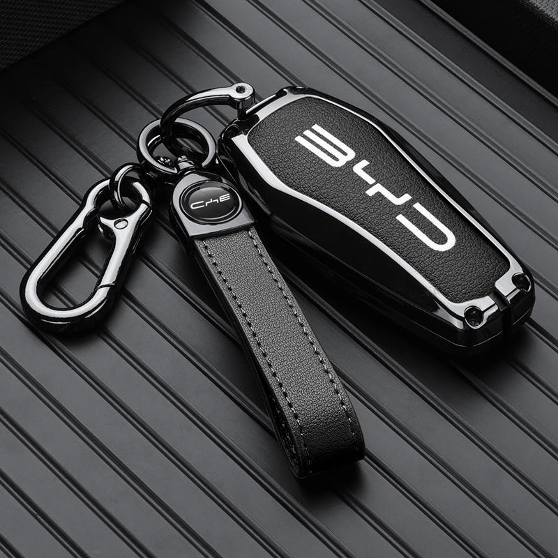 Car Remote Key Case Fob Cover Holder Shell Bag for BYD Song Plus Atto 3 Han EV Tang DM Qin Seal Dolphin Keychain AccessoriesP