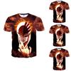 Stylish Womens Mens Anime Bleach 3d Print Casual T-shirt Short Sleeve Tees Tops
