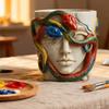 Sculpted Gorgon Silicone Craft Mould Artisticd Planter Gift Boxes Handmade Decorations Demolding Crafting Accessory