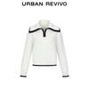 Women's Color-Block Half-Zip Knit Sweater