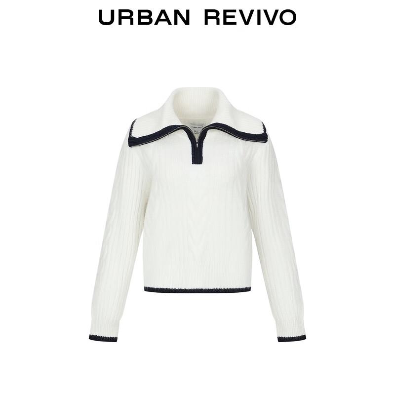 Women's Color-Block Half-Zip Knit Sweater