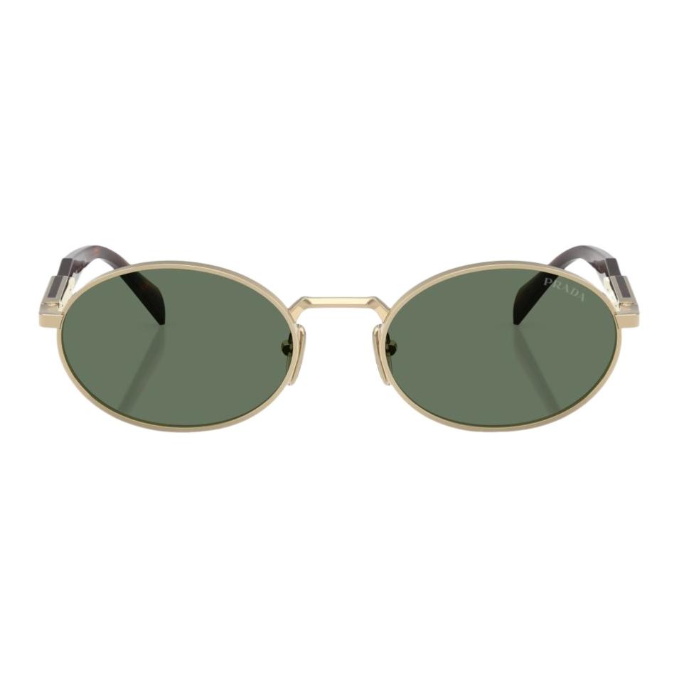 Prada Logo Oval Sunglasses Women sunglasses Gold PRA4DRF2