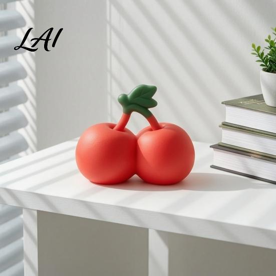 Realistic Food Toy Cherry Stress Relief Toy Giant Squeeze Fidget Fake Fruit Soft Stretchy Simulation Sensory for Anxiety