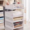 Multi-Model Plastic Clothing Folder: Drawer-Type Layered Storage Organizer with Built-in Shelf for Wardrobes