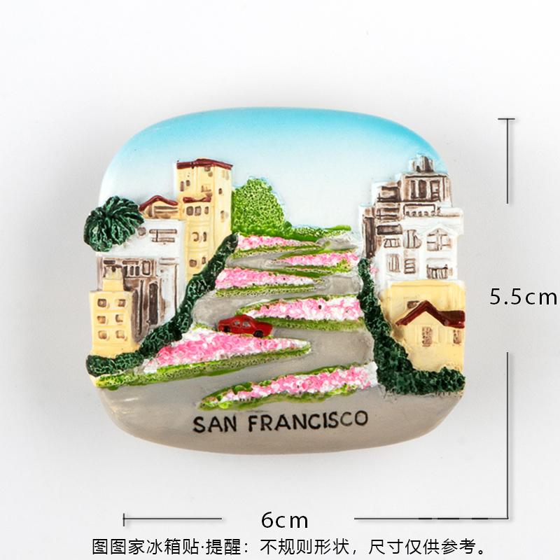 The United States 3d Refrigerator Sticker Travel Collection Souvenir New York Fridge Magnets Times Square Statue of Liberty Shap