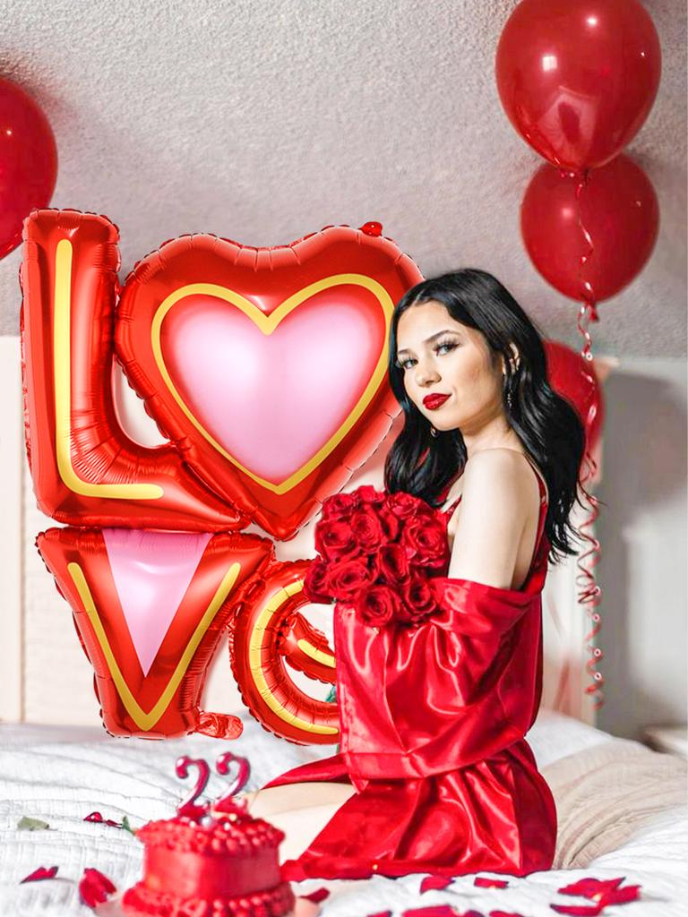 1pc Valentine's Day One-piece Love Aluminum Foil Balloon, for Valentine's Day, Birthday Decoration, Bachelor Party, Anniversary