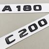 3D ABS Black A180 A200 A250 C180 C200 Logo Letters Car Rear Trunk Badge Sticker For Mercedes Benz W177 W176 V177 W206 W204 S205
