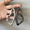 Carabiner Keychain Pendant Horizontal Alloy Metal Small Lightweight Durable Spring Gate Clip Belt Loop Backpack Bag Charm Punk