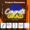 Congrats Grad Neon Sign 2026 LED Graduation Party Light Wall Decor Room Dorm Backdrop Celebration Gift