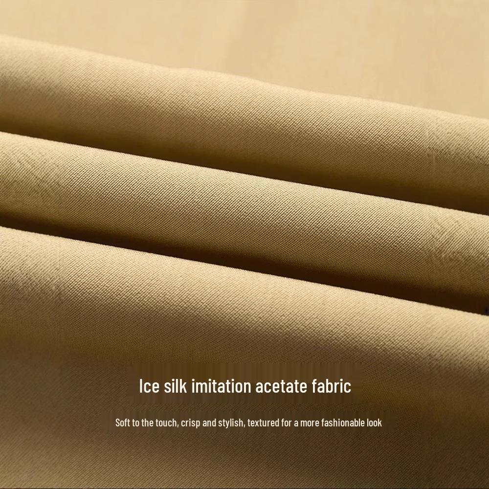 Women's High-End Yellow Wide-Leg Trousers - Spring/Autumn 2025 Style