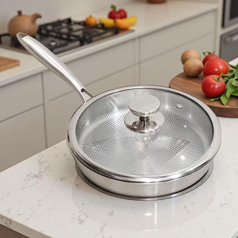 Wutuo 316 Stainless Steel Fry Pan with Lid