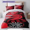 Toronto Raptors Pattern Bedding Set Quilt Cover Pillowcase Home Decor Gift (1 * Duvet Cover + 2 * Pillowcase, Without Core)