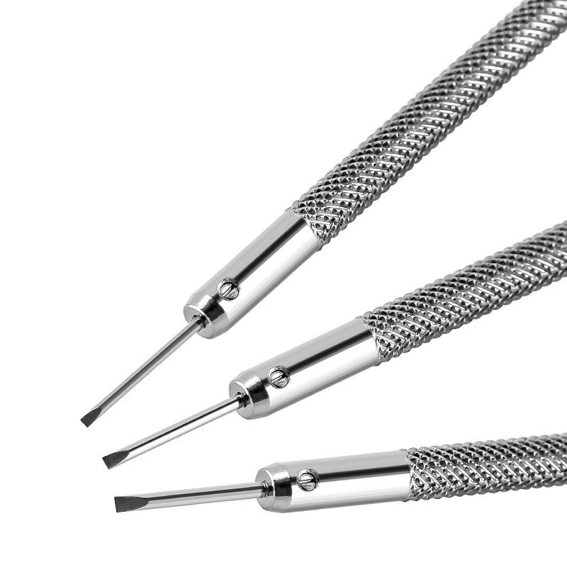 1 buc Instrument de reparat ceasuri Șurubelniță de precizie cu cinci piese Cap tăietor înlocuibil Cap de lot Culoare Aluminiu