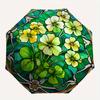 Stained Garden: A Vibrant Floral Window PanelUmbrella, Portable 3-Fold Compact Umbrella for Men & Women Gift