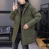 Plus Size Men's New Winter Trendy Warm Long Coat Hooded Thickened Mid-length Hooded Men's Warm Coat Winter Down Jacket Parka